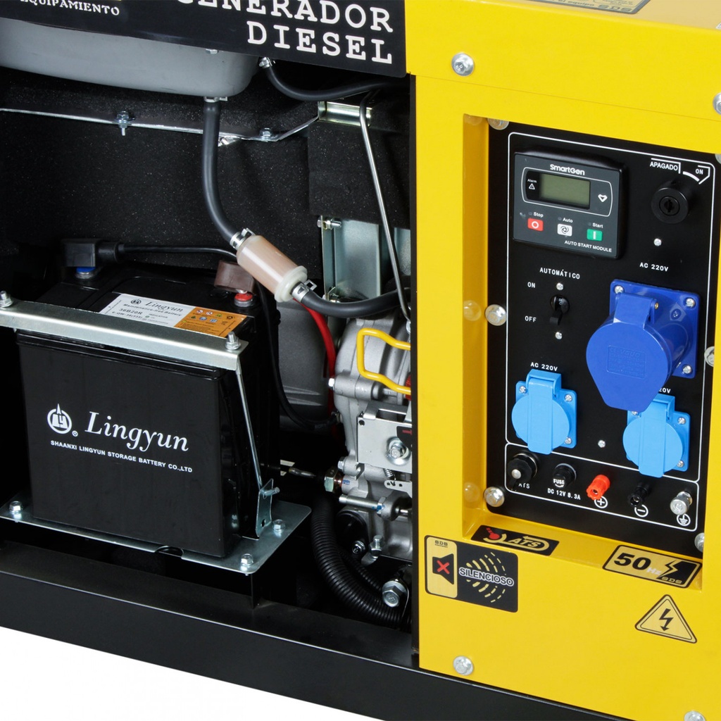 Generador Diesel Insonorizado SDG8500S-ATS 6,5 KW 220 V Sds Power