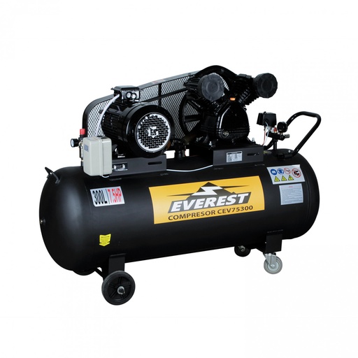 [EVE-053168] Compresor 7,5 Hp 300 L 380 V CEV75300 en "V" EVEREST